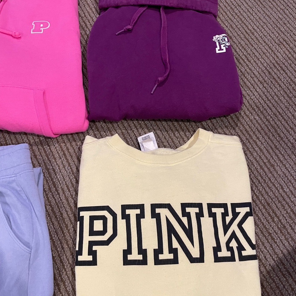 Lot of Vs Pink hoodies and sweats